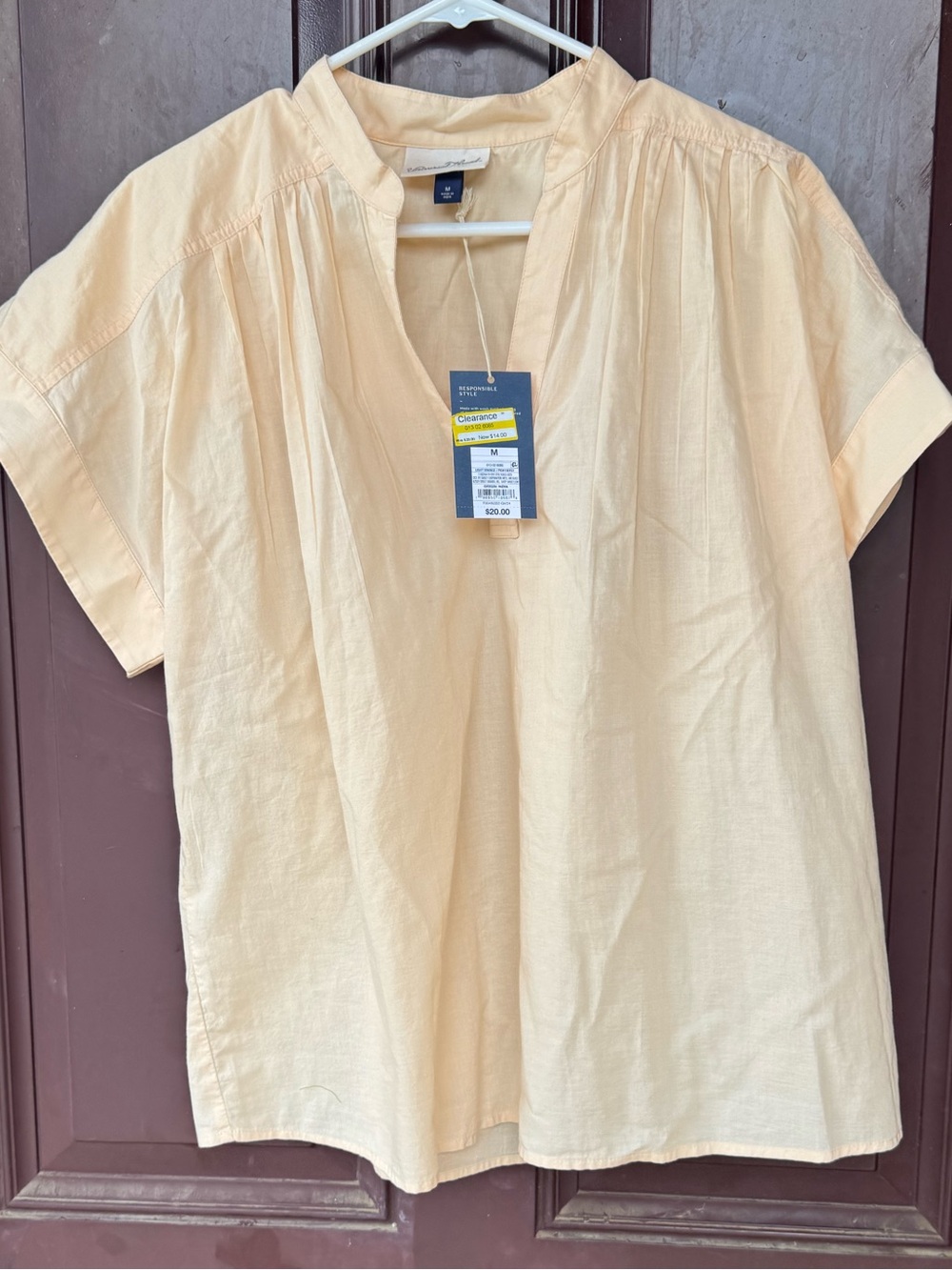 Light Peach Short-Sleeve Women’s top